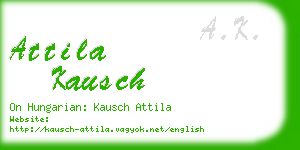 attila kausch business card